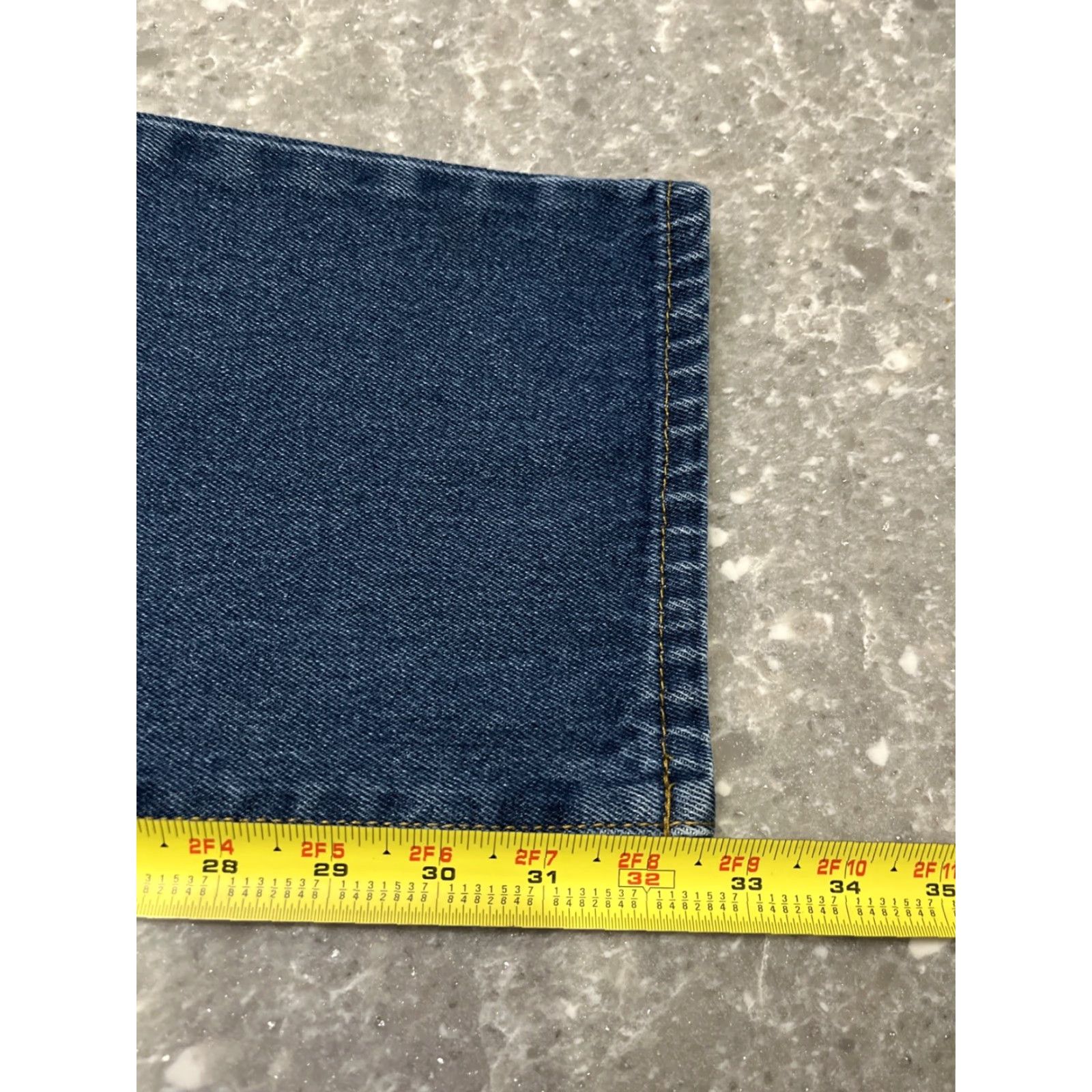 Denime Real Ranch Jeans Mens 35x34 Relaxed Fit Denim Straight Leg See Measurements Size US 35 - 5 Thumbnail