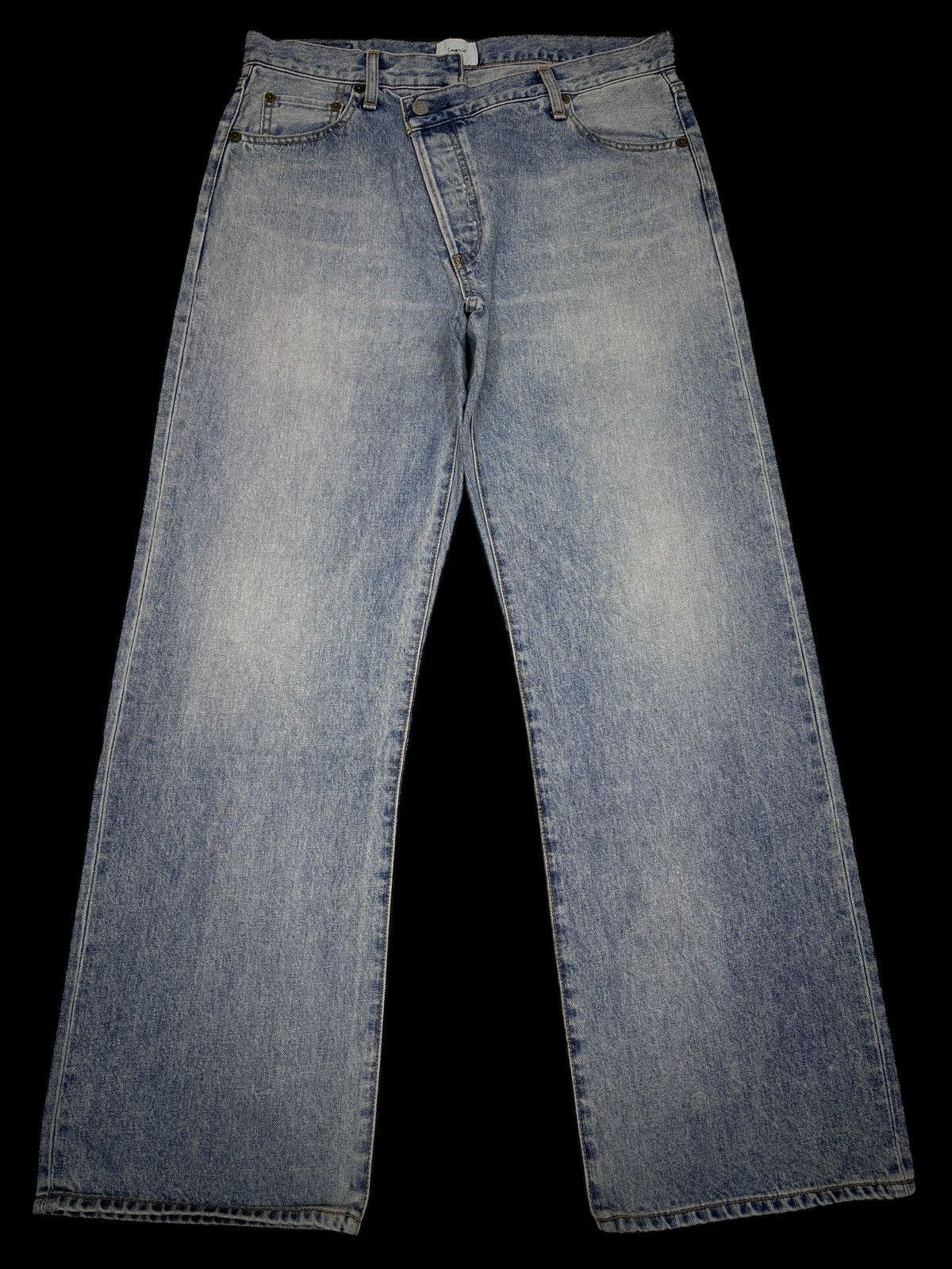 20471120 INSANE Slanted Fly Wide Leg Denim Baggy Jeans Ungrid 2114071 Size US 33 - 7 Thumbnail