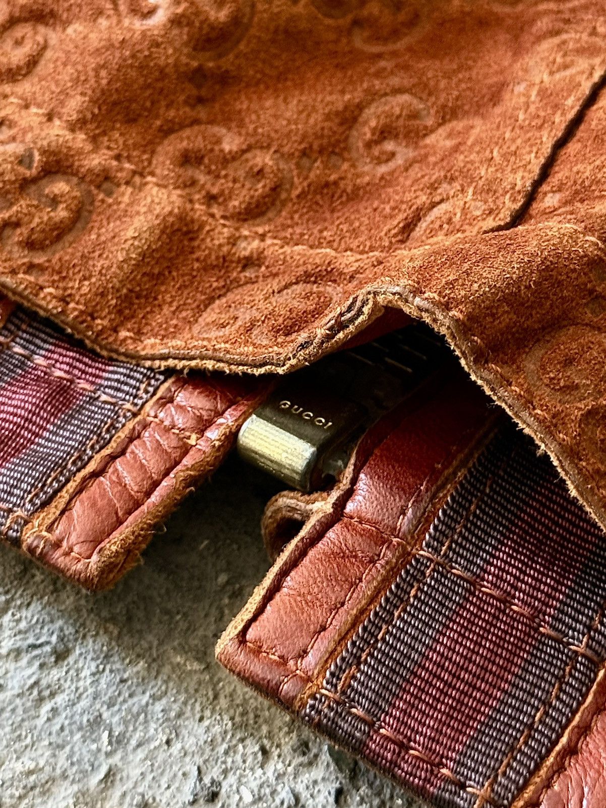 Gucci × Tom Ford Archive Gucci - Tom Ford Suede / Knit - Monogram Jacket Size S / US 4 / IT 40 - 24 Thumbnail