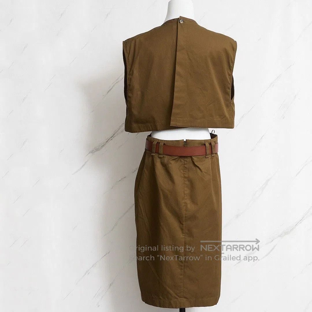 Saint Laurent Paris Saint Laurent Olive Green Sleeveless Dress. Size S / US 4 / IT 40 - 5 Thumbnail