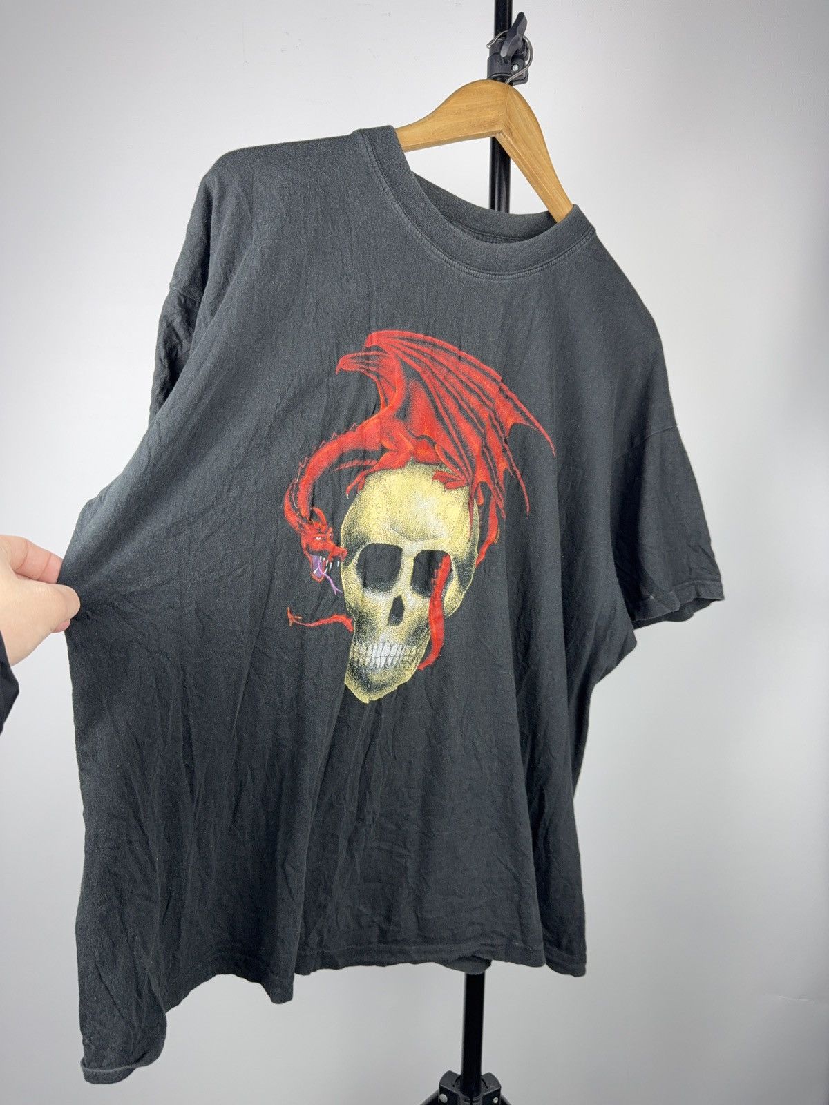 Japanese Brand ☠️90s Gothic Hewlin Dark Fantasy Skull Dragon Graphic Tee XL Size US XL / EU 56 / 4 - 4 Thumbnail