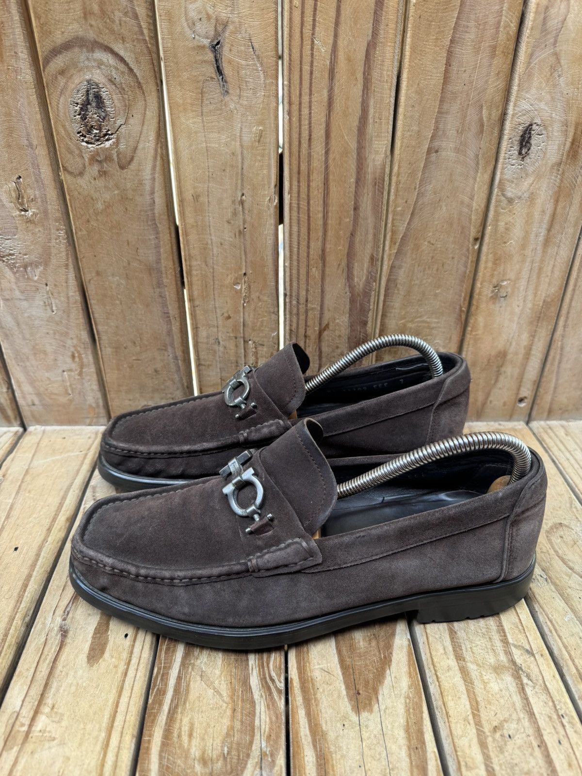 Salvatore Ferragamo Salvatore Ferragamo brown suede leather loafers EUR 42 EE Size US 8 / EU 41 - 13 Thumbnail
