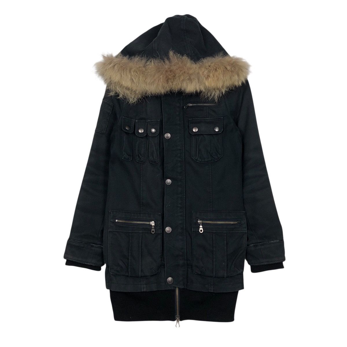 Japanese Brand Private Label Faux-Fur Trim Tactical Hooded Parka Size US M / EU 48-50 / 2 - 2 Thumbnail