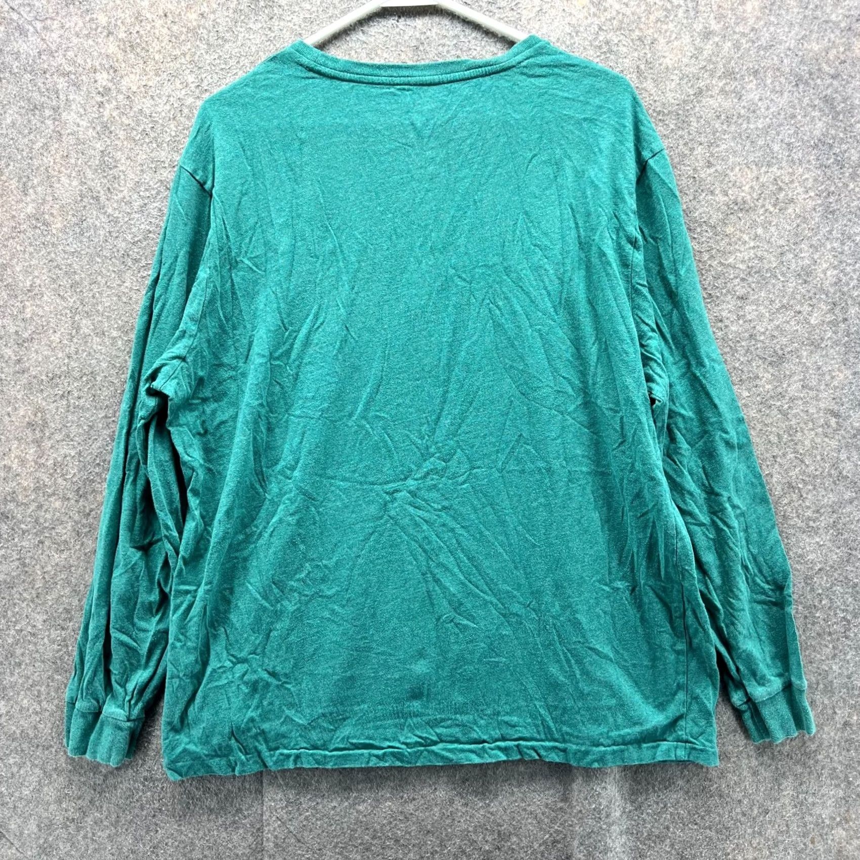 Polo Ralph Lauren VINTAGE Polo Ralph Lauren Shirt Mens XL Teal Blue Fleece Slim Pony Logo Long Sleeve Size US XL / EU 56 / 4 - 2 Thumbnail