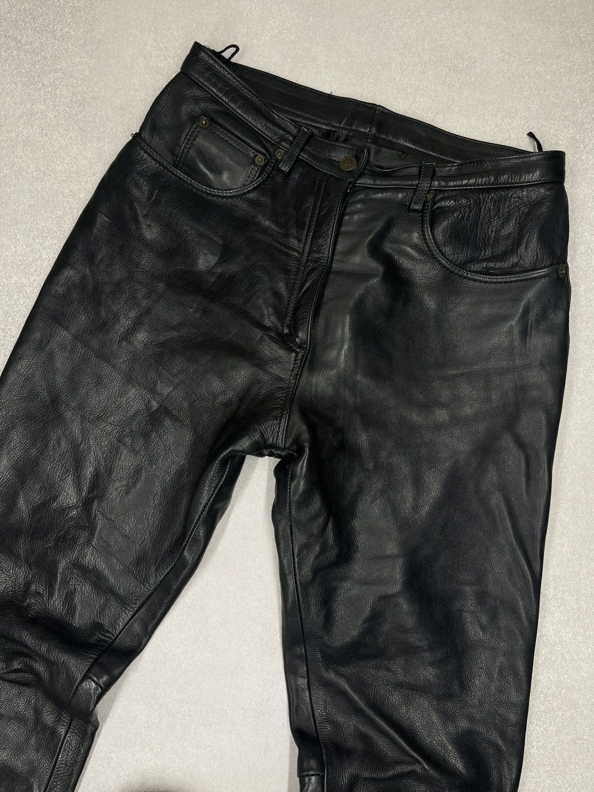 Belstaff Vintage Belstaff Motorbike Leather Biker Pants Black Racing Size 34" / US 12 / IT 48 - 7 Thumbnail