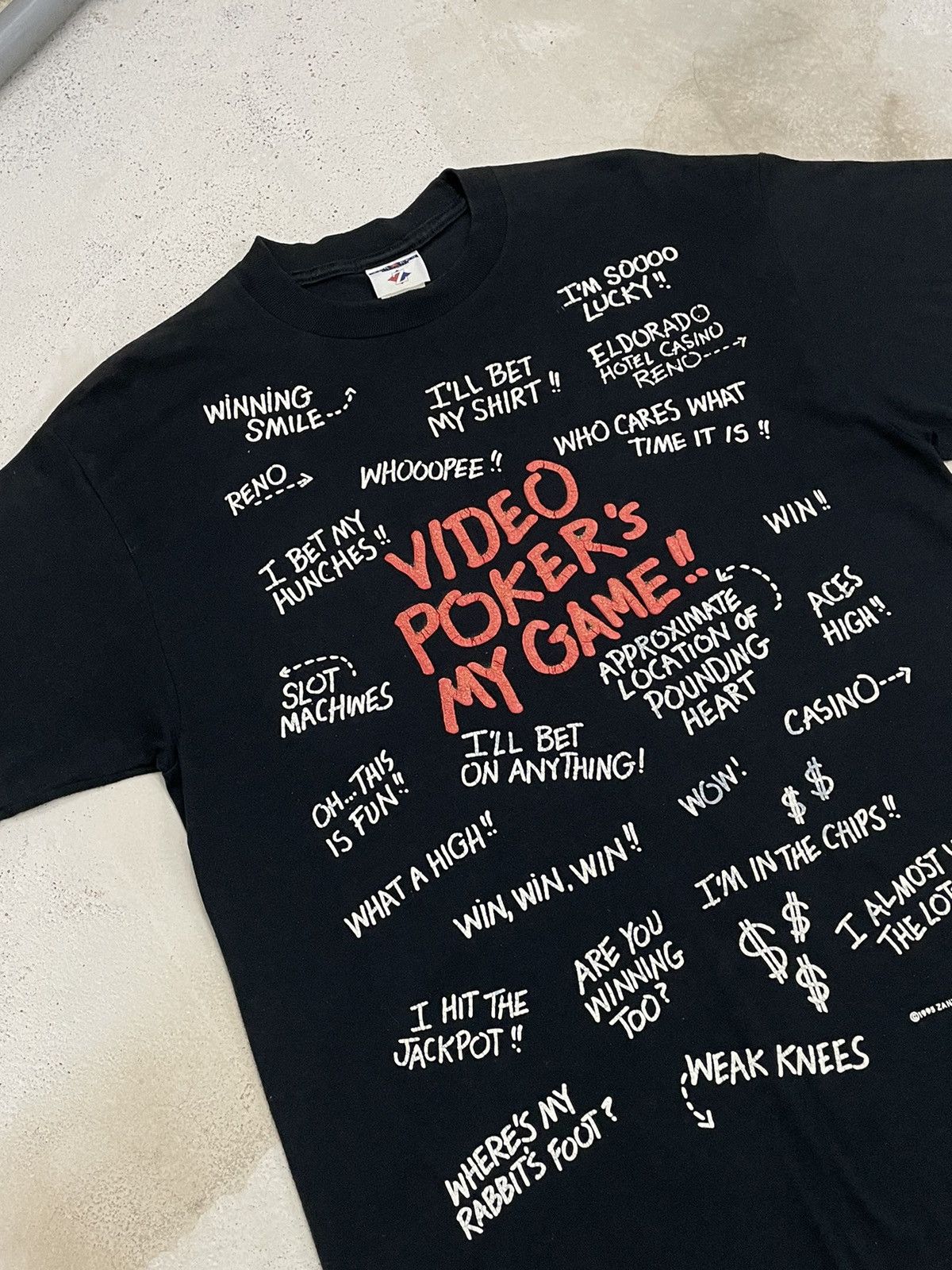 The Game Vtg 1995 Video Poker My Game Term and Wording Fullprint Size US L / EU 52-54 / 3 - 4 Thumbnail