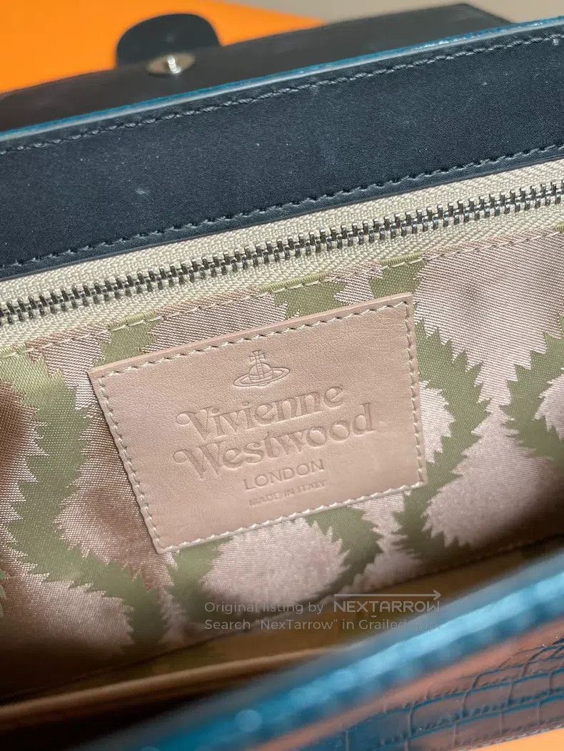Vivienne Westwood Vivienne Westwood size os Olive green crocodile leather sin Size ONE SIZE - 5 Thumbnail