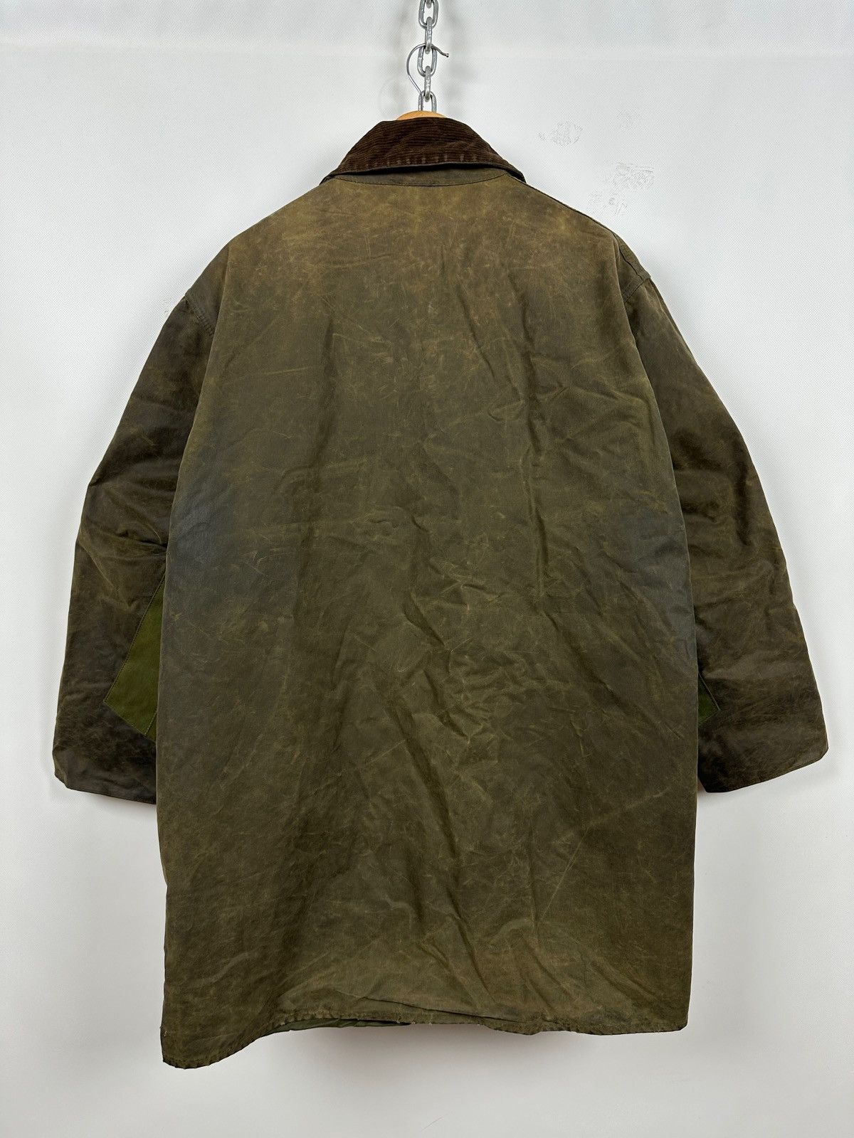 Barbour Vintage Barbour Northumbria Olive Green Waxed Coat Jacket Size US XL / EU 56 / 4 - 4 Thumbnail