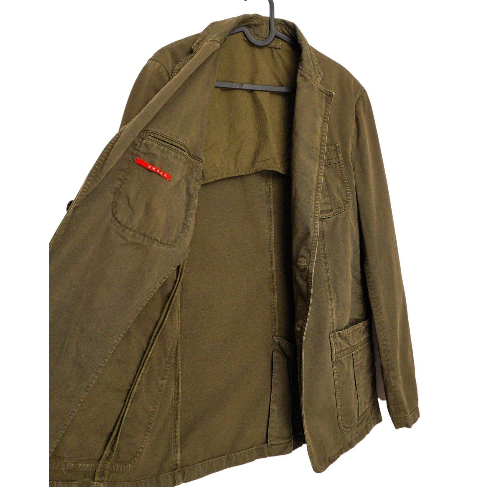 Prada Prada Linea Rossa SS06 Tab Logo Khaki Twill Work Jacket Size US M / EU 48-50 / 2 - 9 Thumbnail