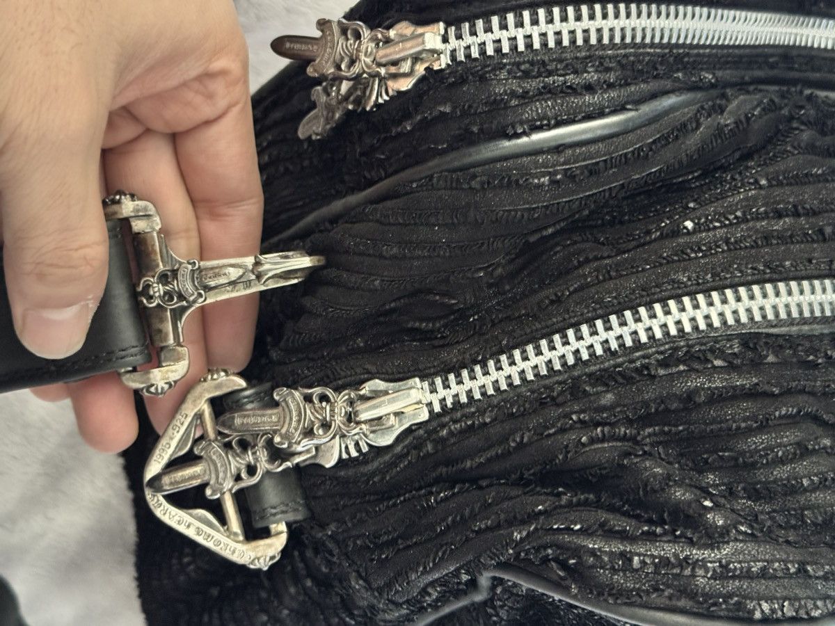 Chrome Hearts Chrome Hearts Waxed Destroyed Leather Cross Patch Bag Size ONE SIZE - 17 Thumbnail