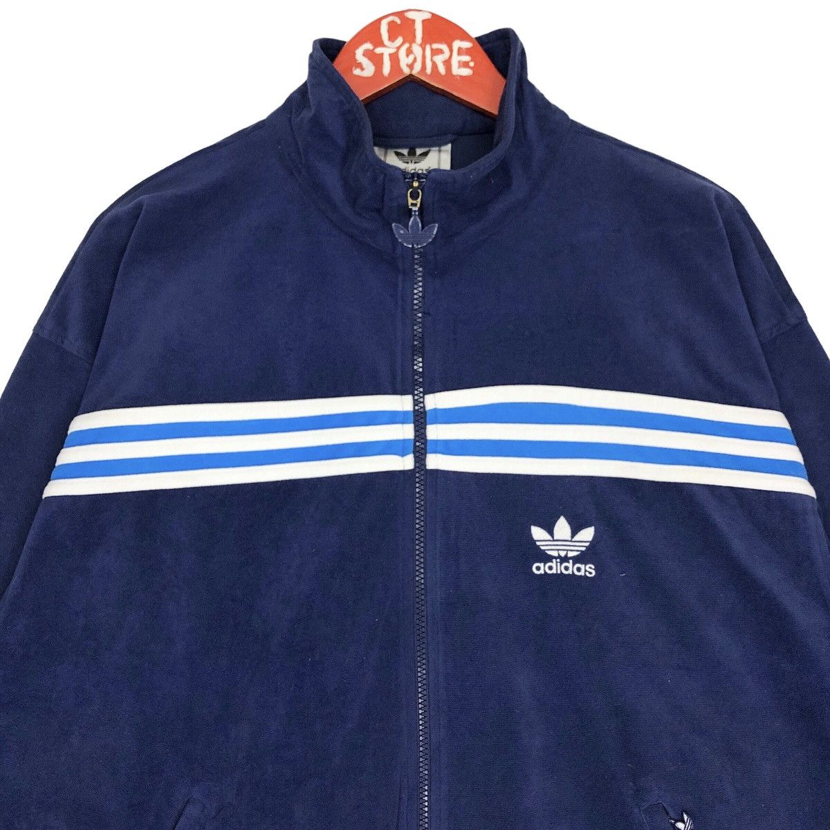 Adidas × Vintage Vintage 90s Adidas 3 Stripes Zip Up Jacket Size US M / EU 48-50 / 2 - 3 Thumbnail