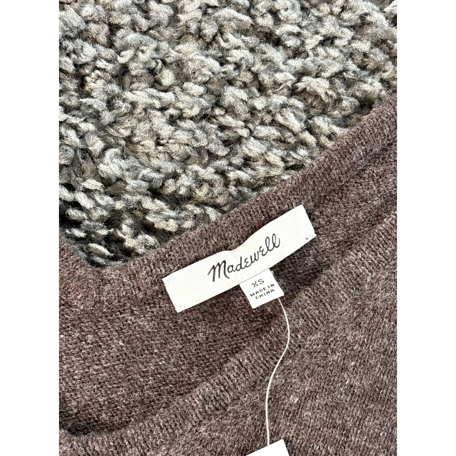 Madewell Madewell Tank Womens XS Brown Wool Polyamide Sleeveless V-Neck NWT Size XS / US 0-2 / IT 36-38 - 4 Thumbnail