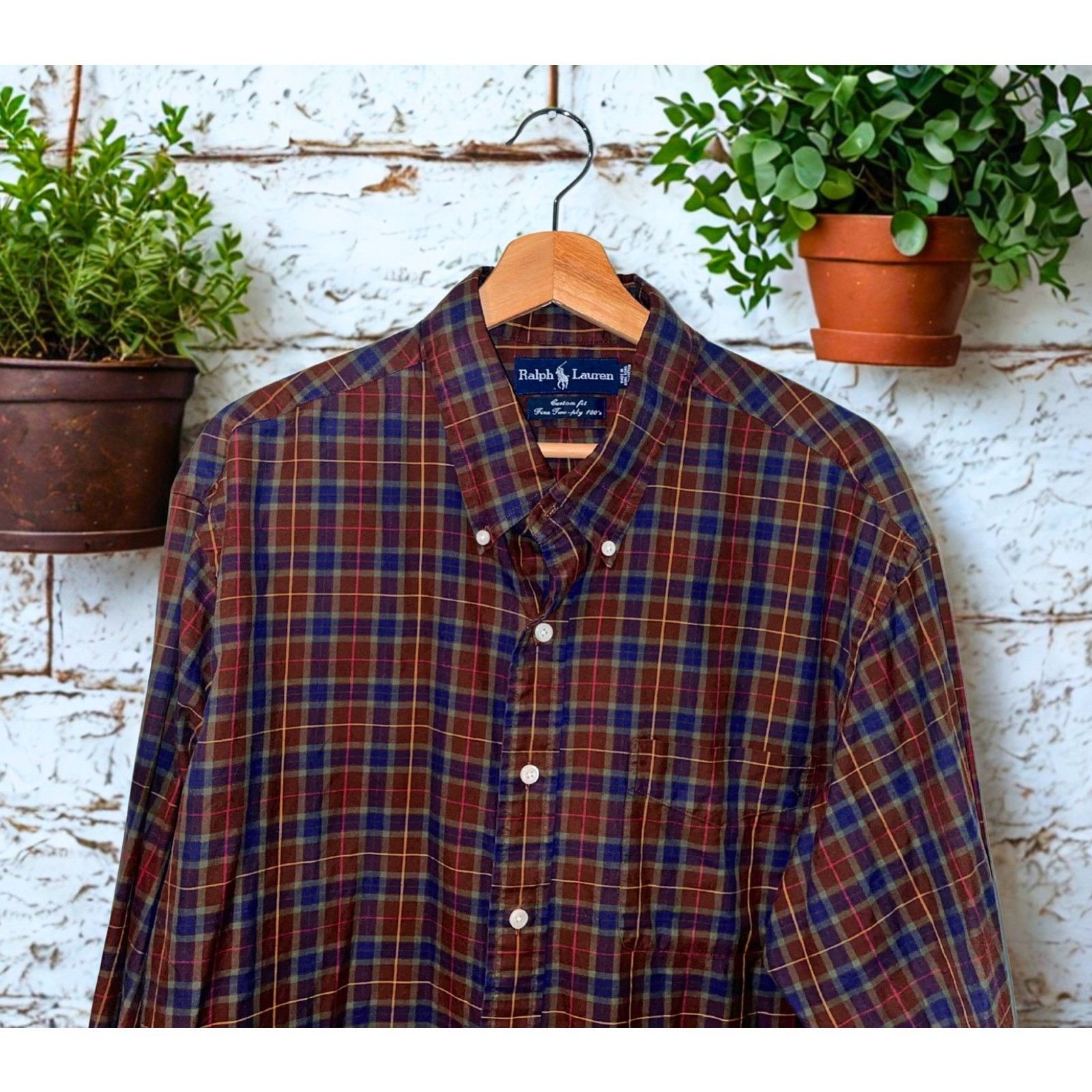 Polo Ralph Lauren Polo Ralph Lauren Vintage 90s Plaid Shirt Men 2XL Custom Fit Size US XXL / EU 58 / 5 - 2 Thumbnail