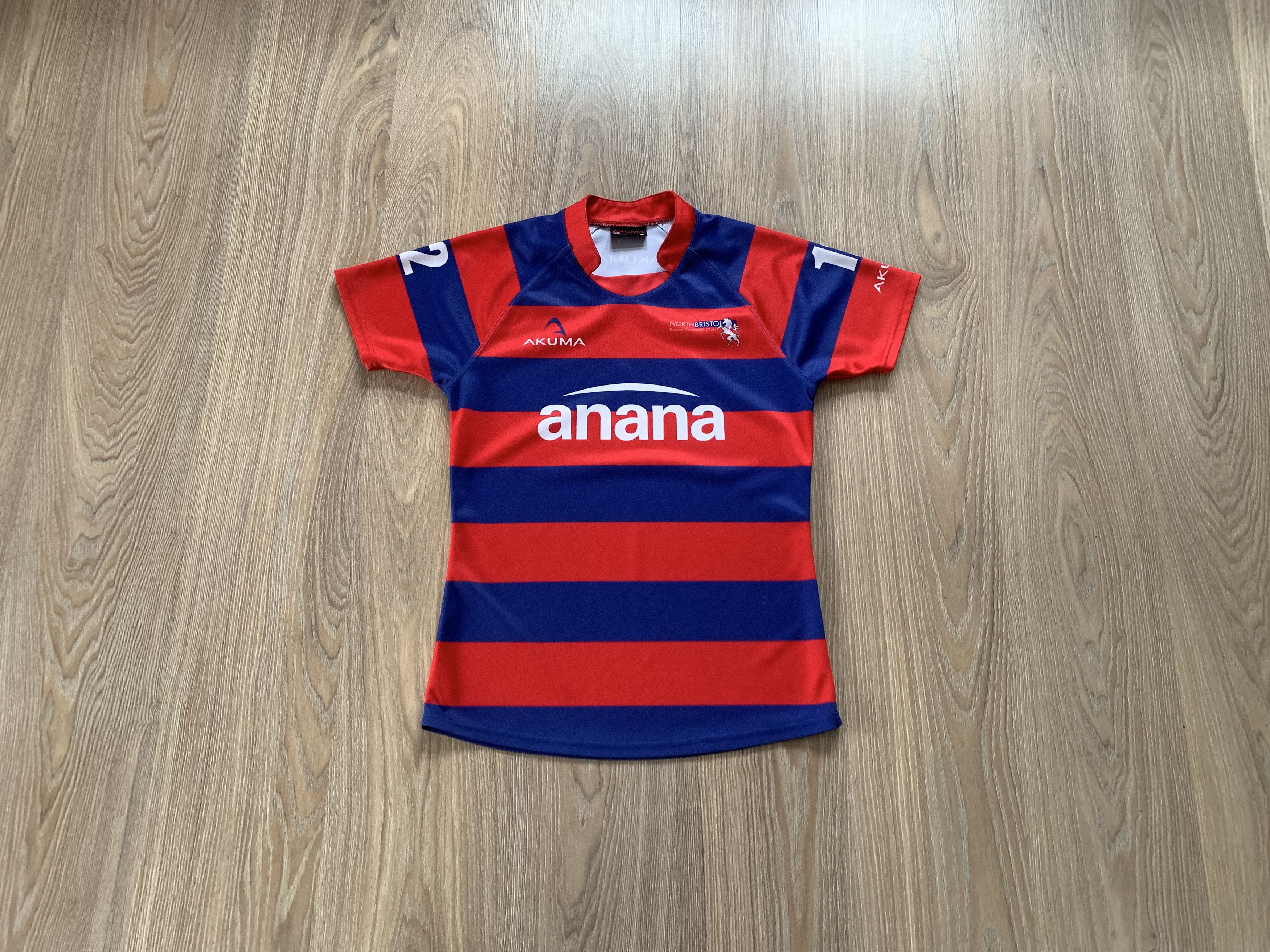 Sports Specialties Akuma North Bristol RFC Striped Rugby Jersey #12 Size US S / EU 44-46 / 1 - 1 Thumbnail