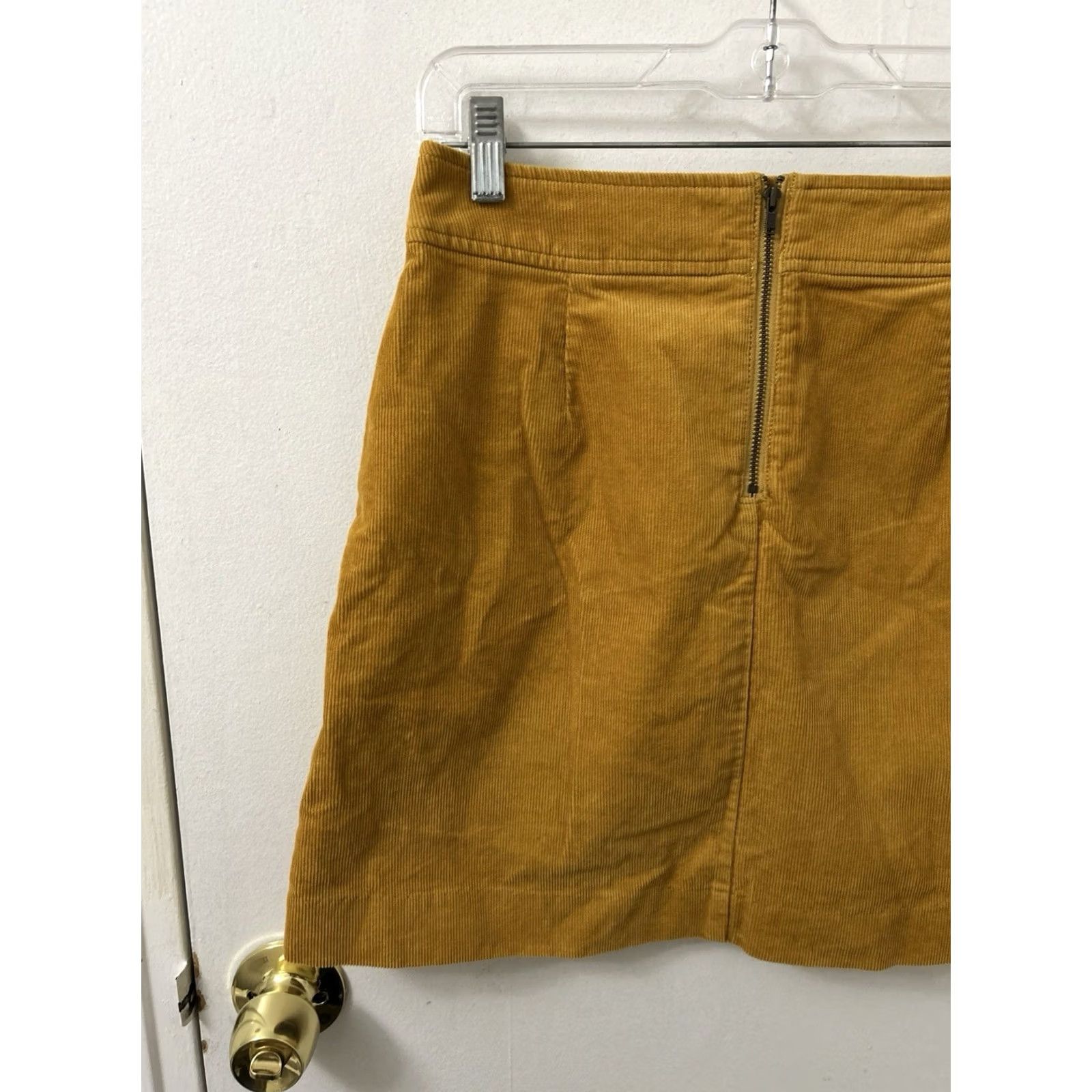 J.Crew J. CREW Corduroy Mini Skirt Womens Size 2 Yellow Cotton Blend Stretch G8210 NWT Size 26" / US 2 / IT 38 - 2 Thumbnail