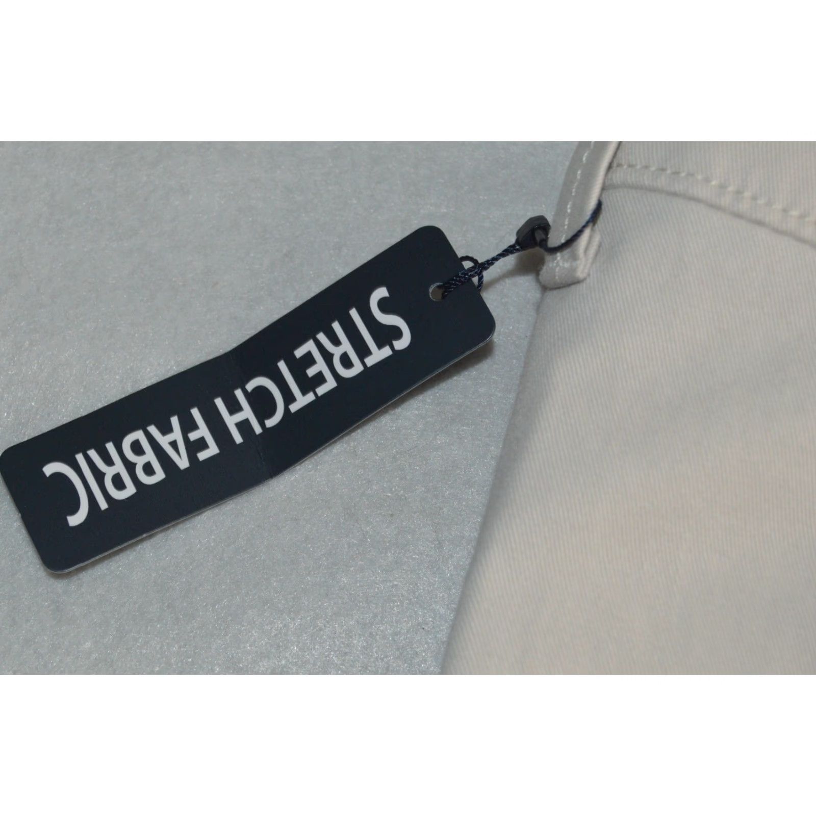 Roundtree & Yorke Roundtree & Yorke Casuals Big & Tall Shorts - 52 Beige Stretch Cotton Blend 9" Inseam Zip Front Pockets Chino Style Mens Size US 36 / EU 52 - 6 Thumbnail