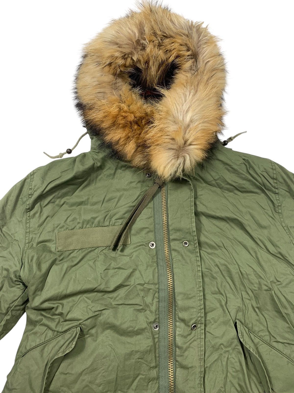 MR & MRS ITALY Mr & Mrs Fur Army Green Fur Parka Size US M / EU 48-50 / 2 - 4 Thumbnail