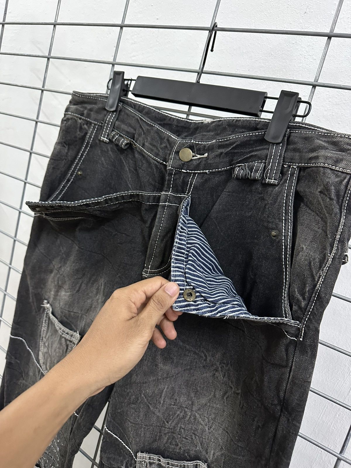 If Six Was Nine × Japanese Brand Rare And Beautiful Aston Design Multi Pocket Punk Bush Pants Size US 34 / EU 50 - 10 Thumbnail