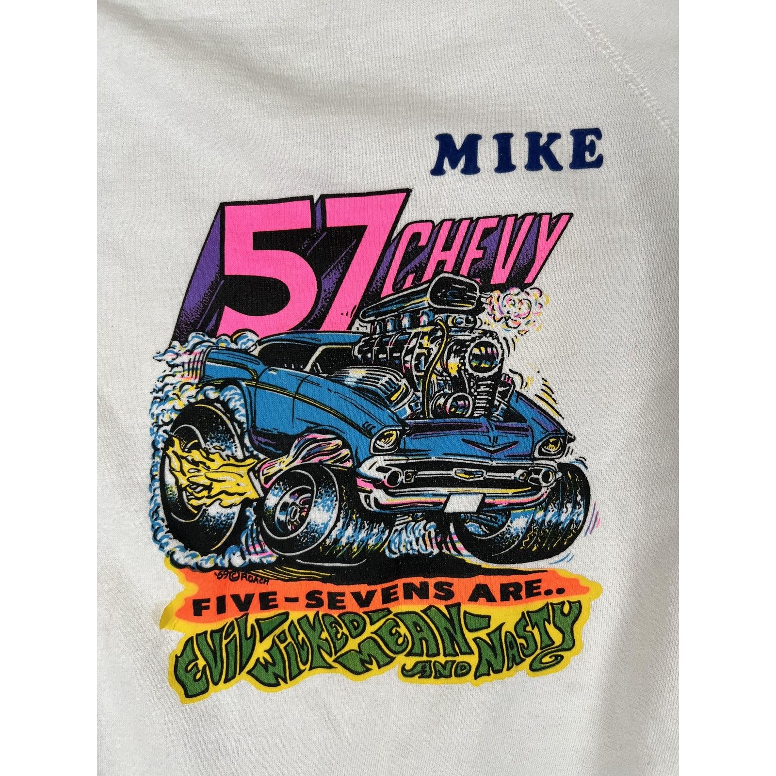 Jerzees Vintage 57 Bel Air Hot Rod Sweatshirt SIze Medium Evil Wicke Size US M / EU 48-50 / 2 - 2 Thumbnail