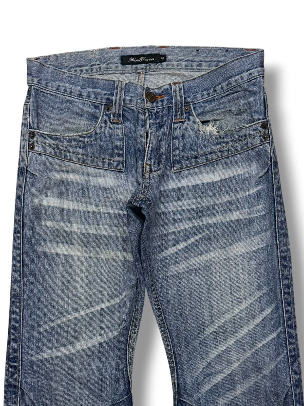 Japanese Brand Vintage Root Three Y2K Japanese-style Distressed Denim | W30 Size 30" / US 8 / IT 44 - 4 Thumbnail