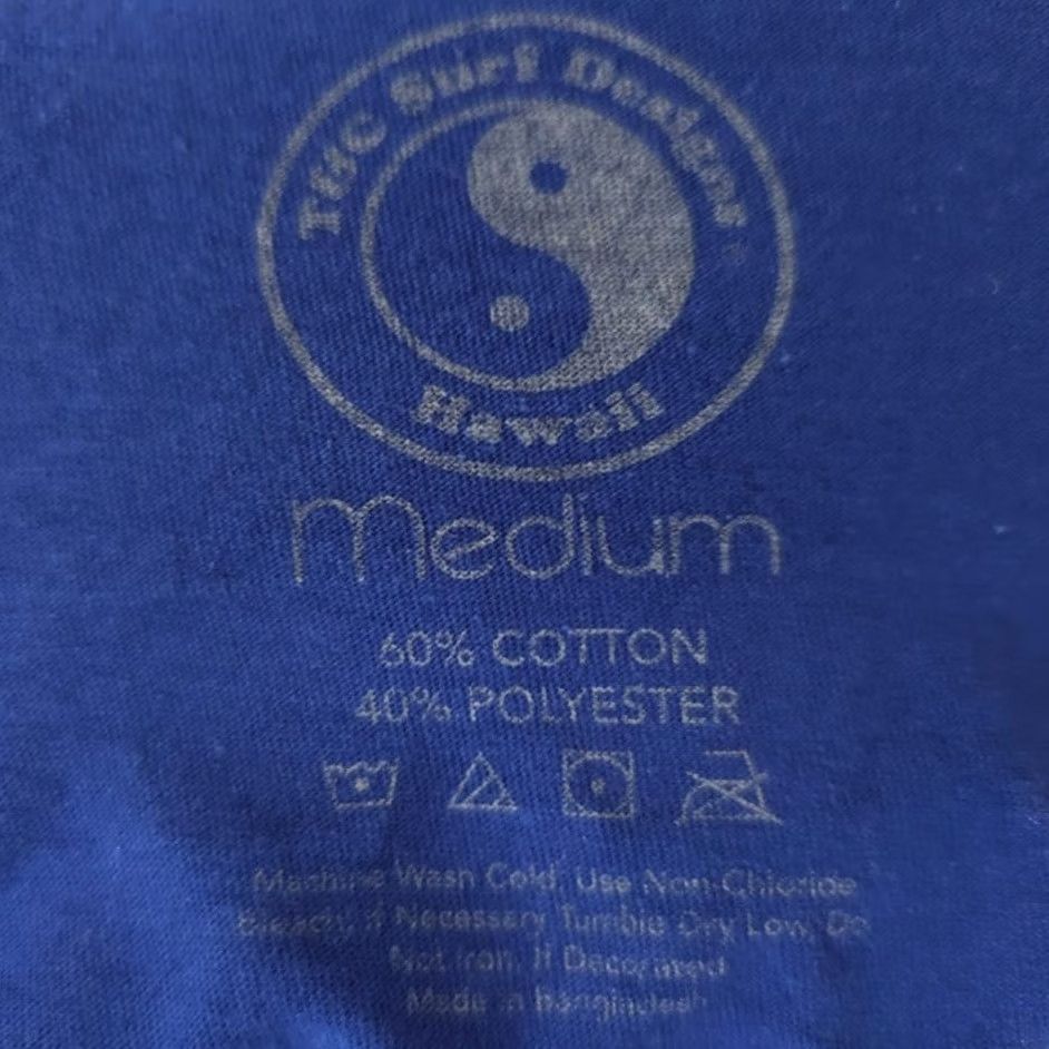 4SDESIGNS T&C Surf Designs T Shirt Womens Medium Blue Lightning Hawaii Surfer Tee Size M / US 6-8 / IT 42-44 - 6 Thumbnail