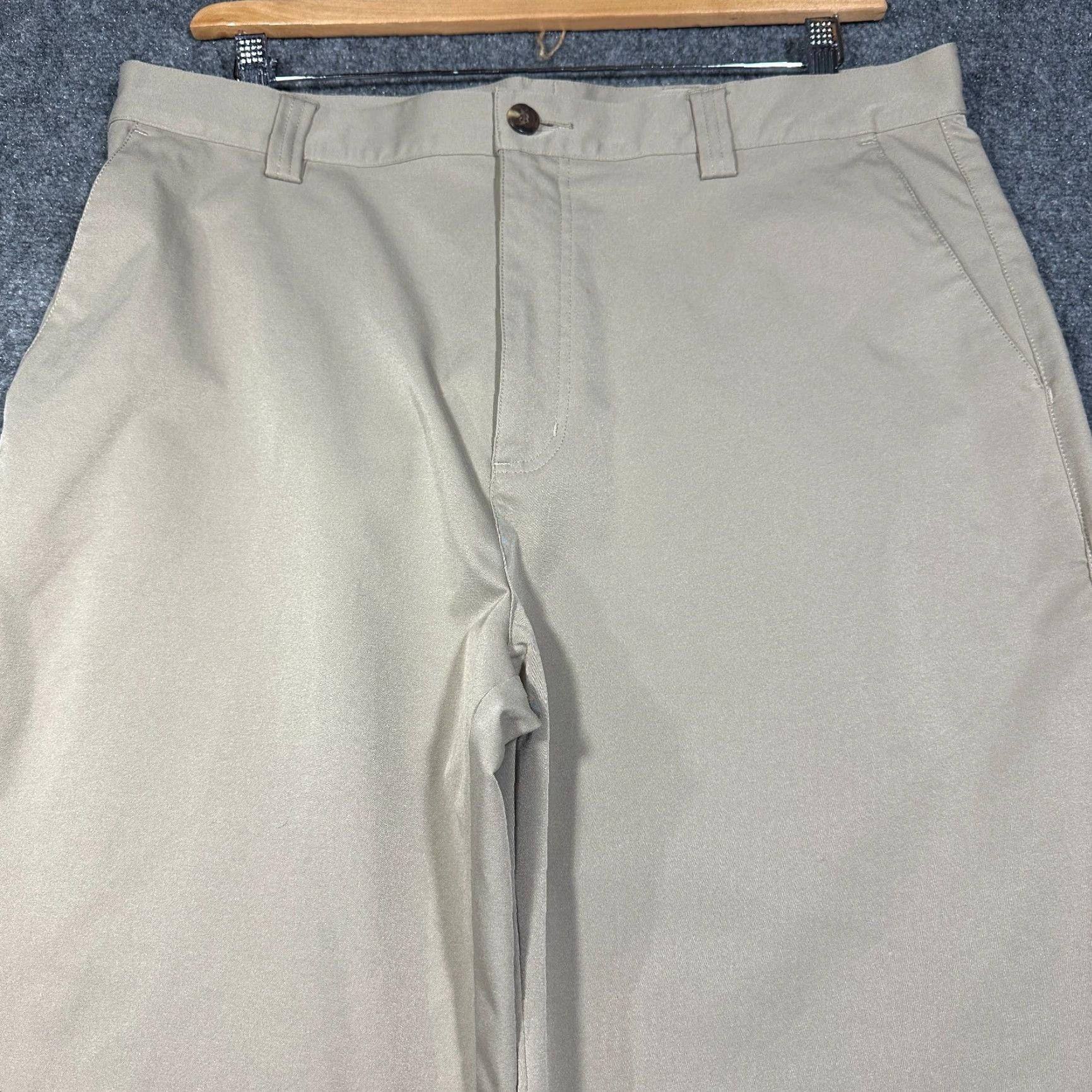 Adidas Adidas Climalite Pants Mens 36 Khakis Straight Leg Flat Front Pockets Zip Front / Inseam 33 Beige Brown Crew? Size US 36 / EU 52 - 3 Thumbnail