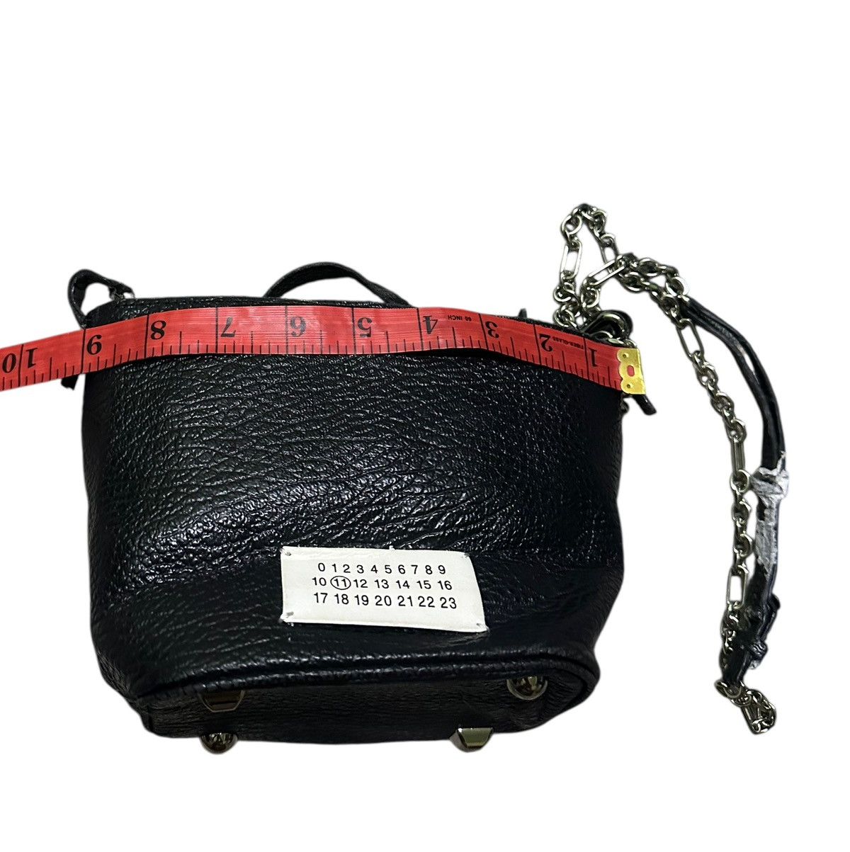 Maison Margiela Maison Margiela leather bucket bag with long silver chain Size ONE SIZE - 10 Thumbnail