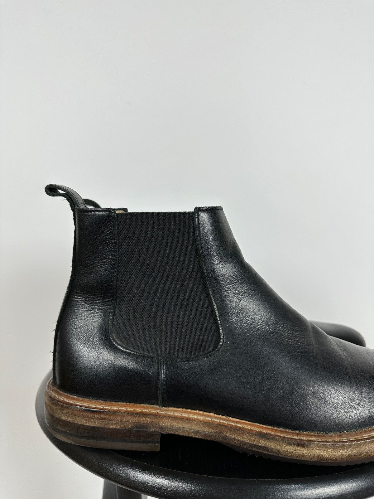A.P.C. A.P.C Black Leather Chelsea Boots Size US 7 / EU 40 - 11 Thumbnail