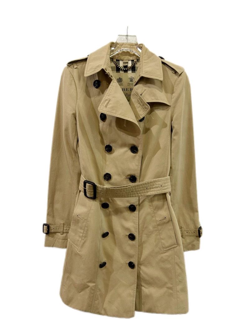 Burberry Burberry Beige Cotton Trench Coat UK6 Size US S / EU 44-46 / 1 - 1 Thumbnail