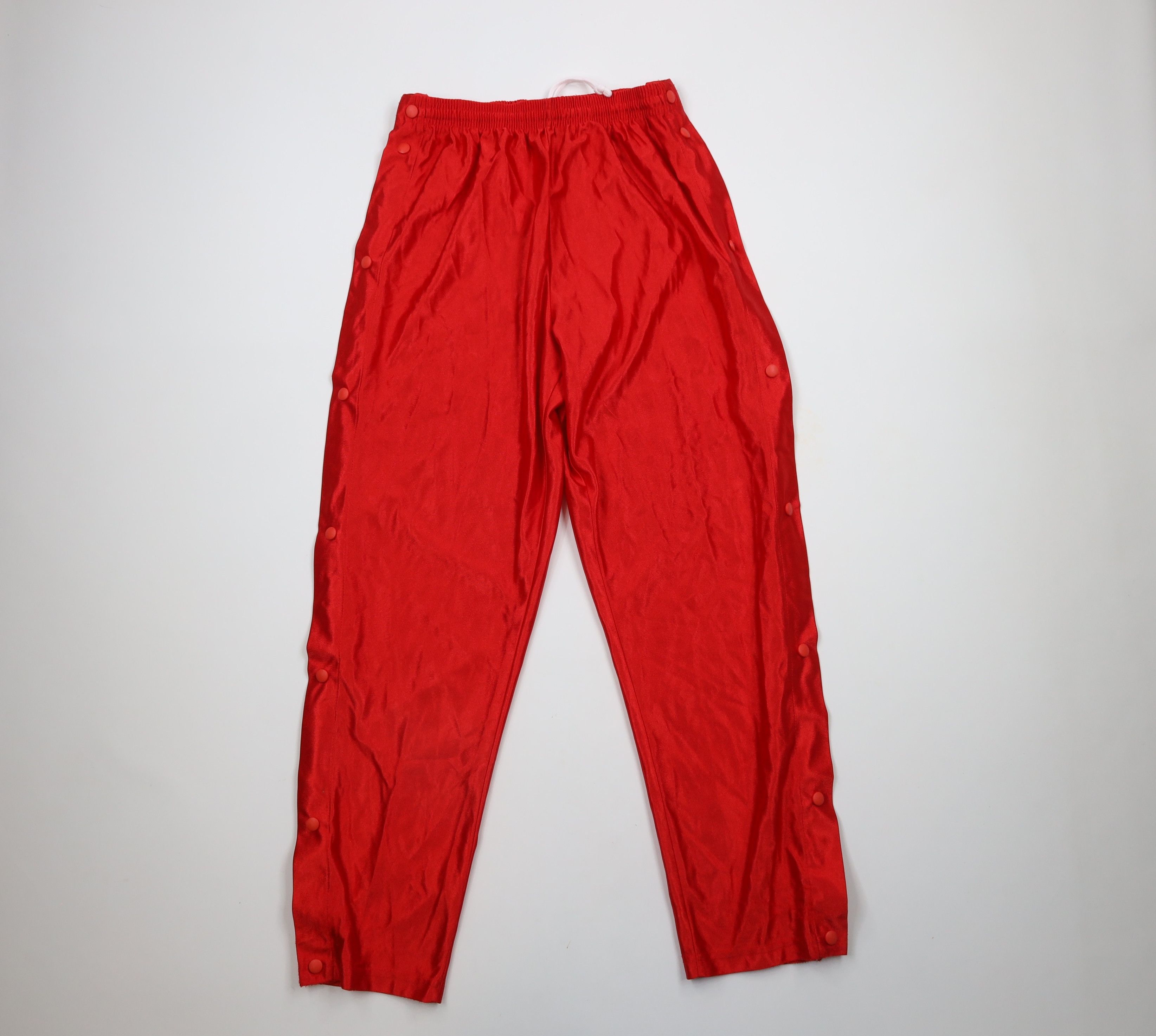Vintage Vintage 90s Streetwear Silky Polyester Tearaway Pants Red Size US 34 / EU 50 - 1 Thumbnail