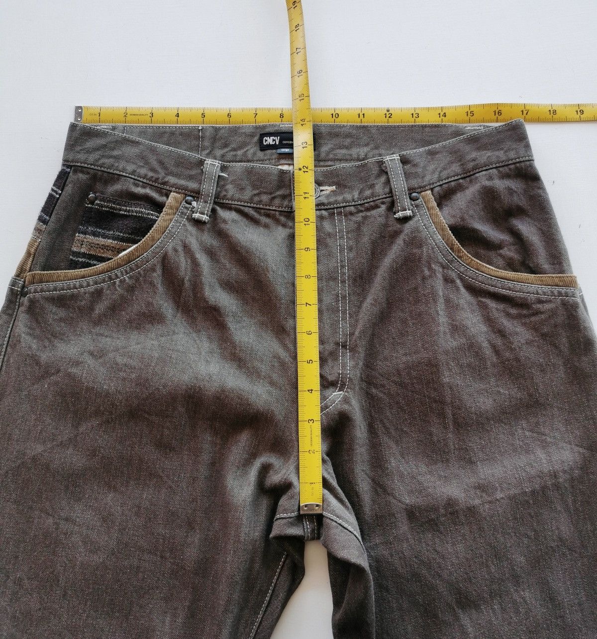 Kapital Concave Attempt Japan Brown Denim Jeans Size US 34 / EU 50 - 9 Thumbnail