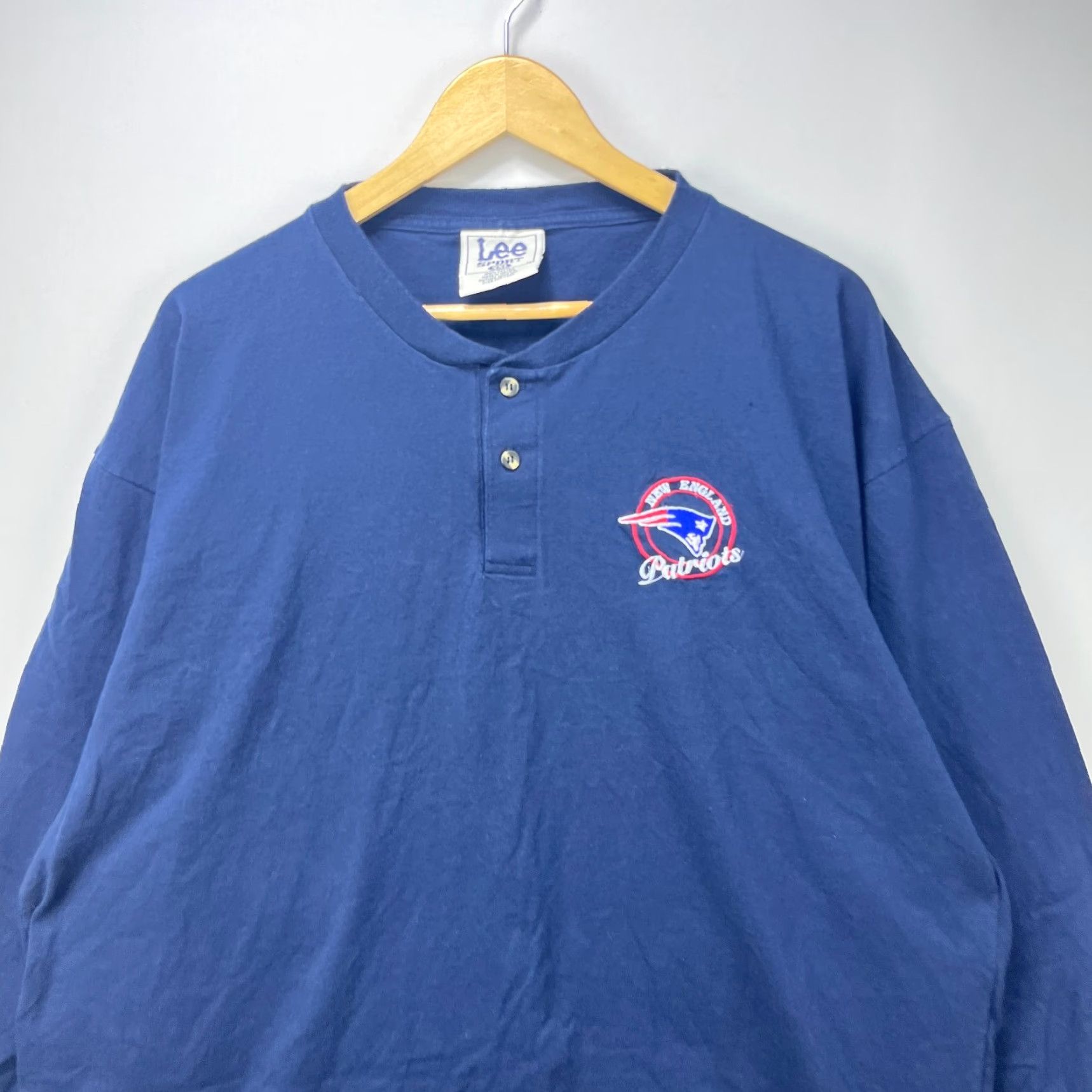 NFL VINTAGE NFL New England Patriots Long Sleeve Shirt 2XL Blue 90s Mens Camouflage T-Shirt Size US XXL / EU 58 / 5 - 2 Thumbnail
