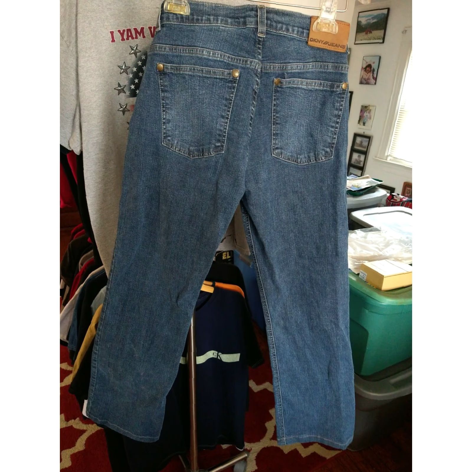 DKNY VINTAGE DKNY Jeans Ladies Size 6 Blue Denim Flared Womens Size 28" / US 6 / IT 42 - 3 Thumbnail