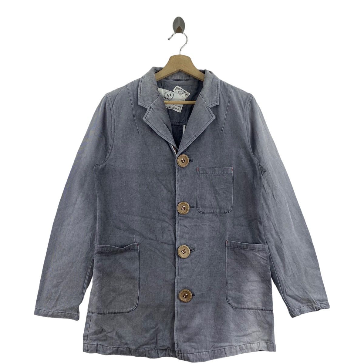 Japanese Brand BRTH:BREATH x UPSTART Shirt Japan Button Up Grey Denim Jeans Size US M / EU 48-50 / 2 - 1 Thumbnail