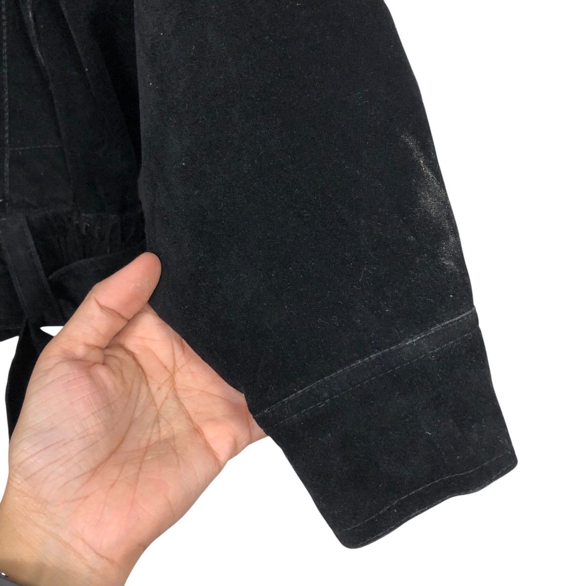 Japanese Brand Vintage Pezzo Design Black Velour Moto Jacket Issey Miyake Size US M / EU 48-50 / 2 - 16 Thumbnail