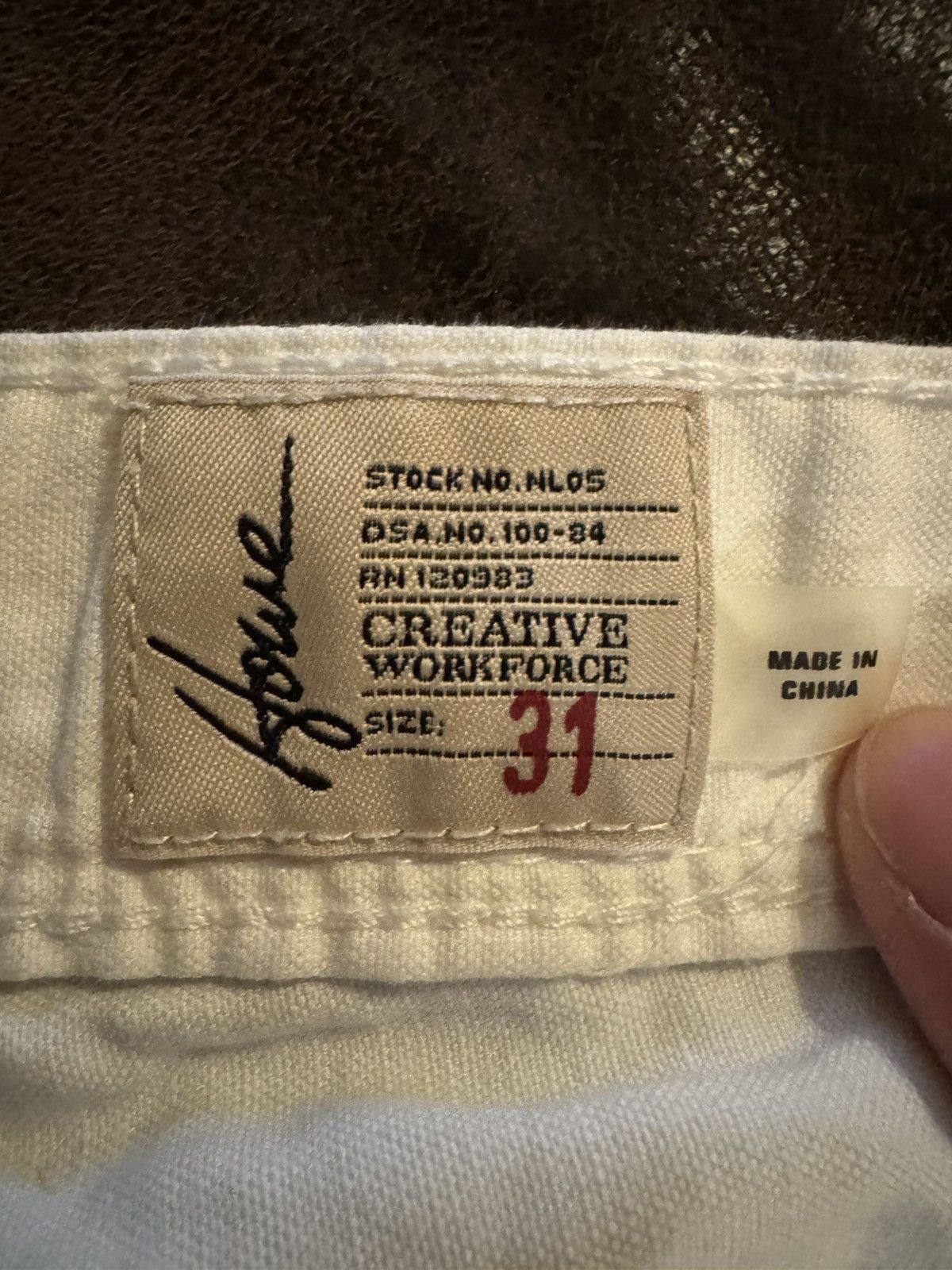 Howe Howe Vintage Creative Workforce - White Straight Leg Pants Size US 31 - 4 Thumbnail