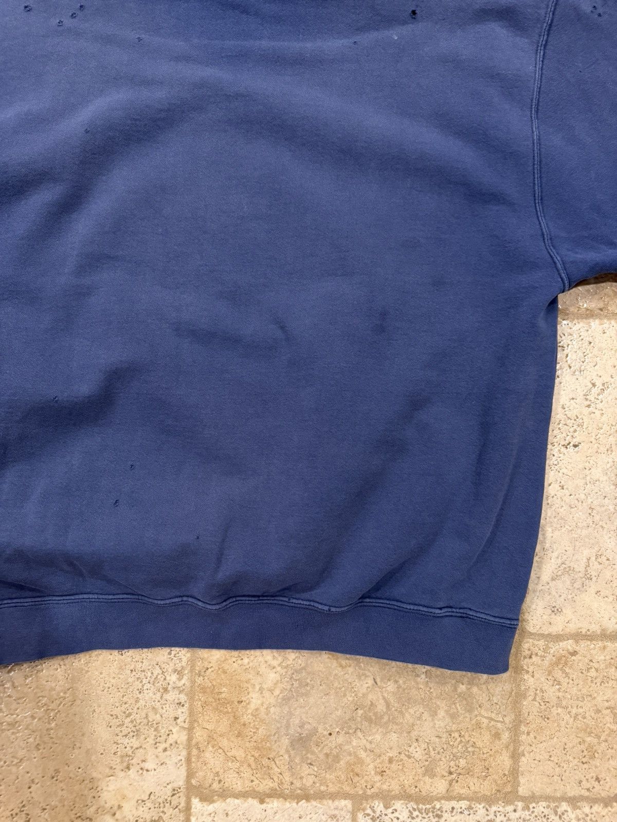 Nike Vintage Nike 90’s Thrashed Distressed Faded Blue Hoodie Size US XL / EU 56 / 4 - 11 Thumbnail