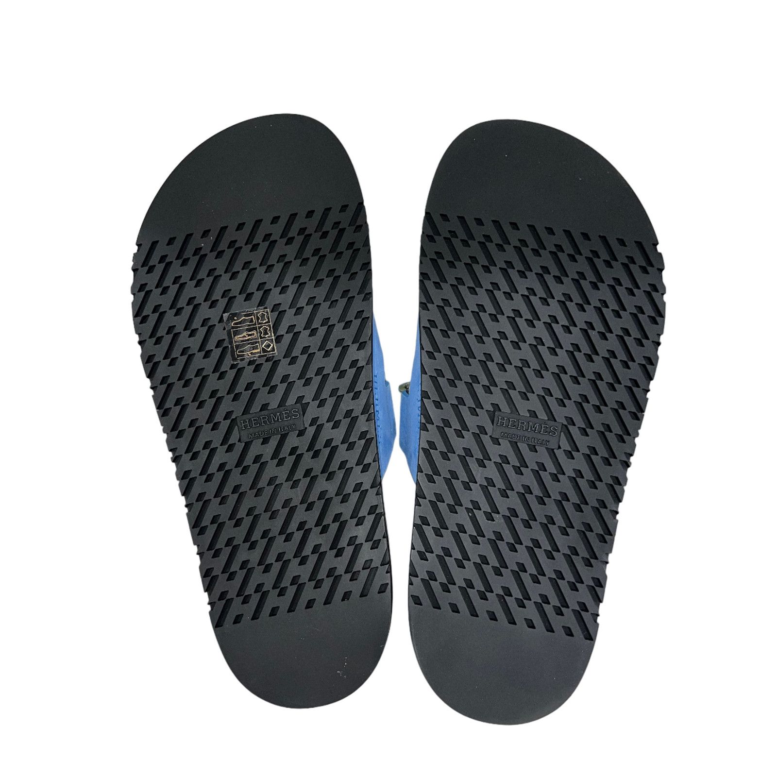 Hermes Hermes Chypre Sandal Blue Cameo Vert Celadon Green Strap Size US 7.5 / IT 37.5 - 17 Thumbnail
