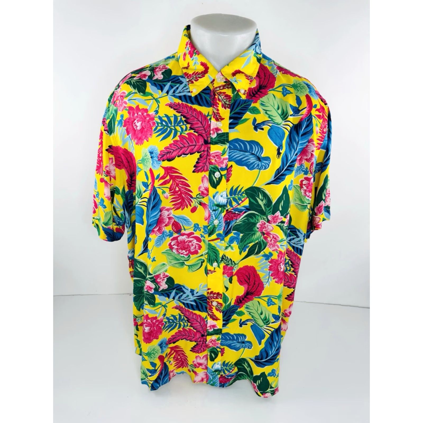 Polo Ralph Lauren POLO RALPH LAUREN - Floral Embroidered Pony Aloha Hawaiian XXL Shirt - EXCELLENT Size US XXL / EU 58 / 5 - 2 Thumbnail