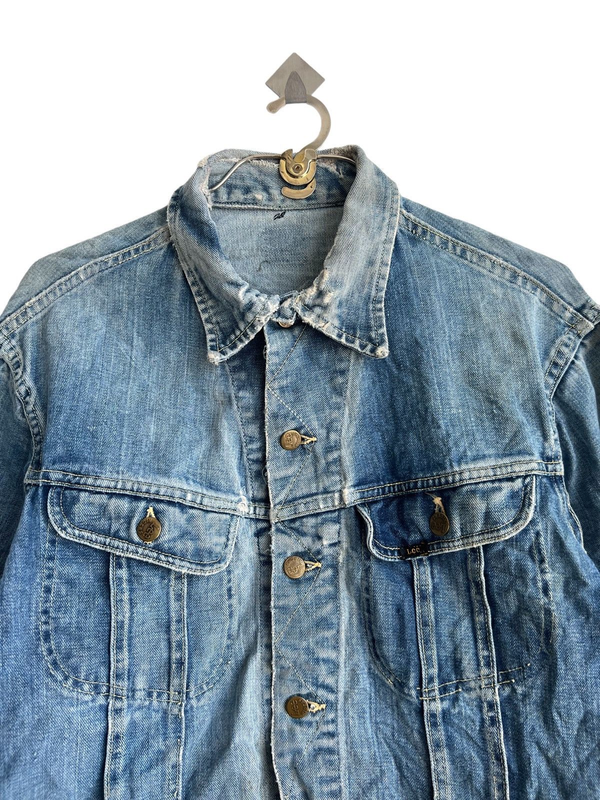 TRUE GEM 1960s Lee Rider Navajo Hippies Trucker Denim Jacket