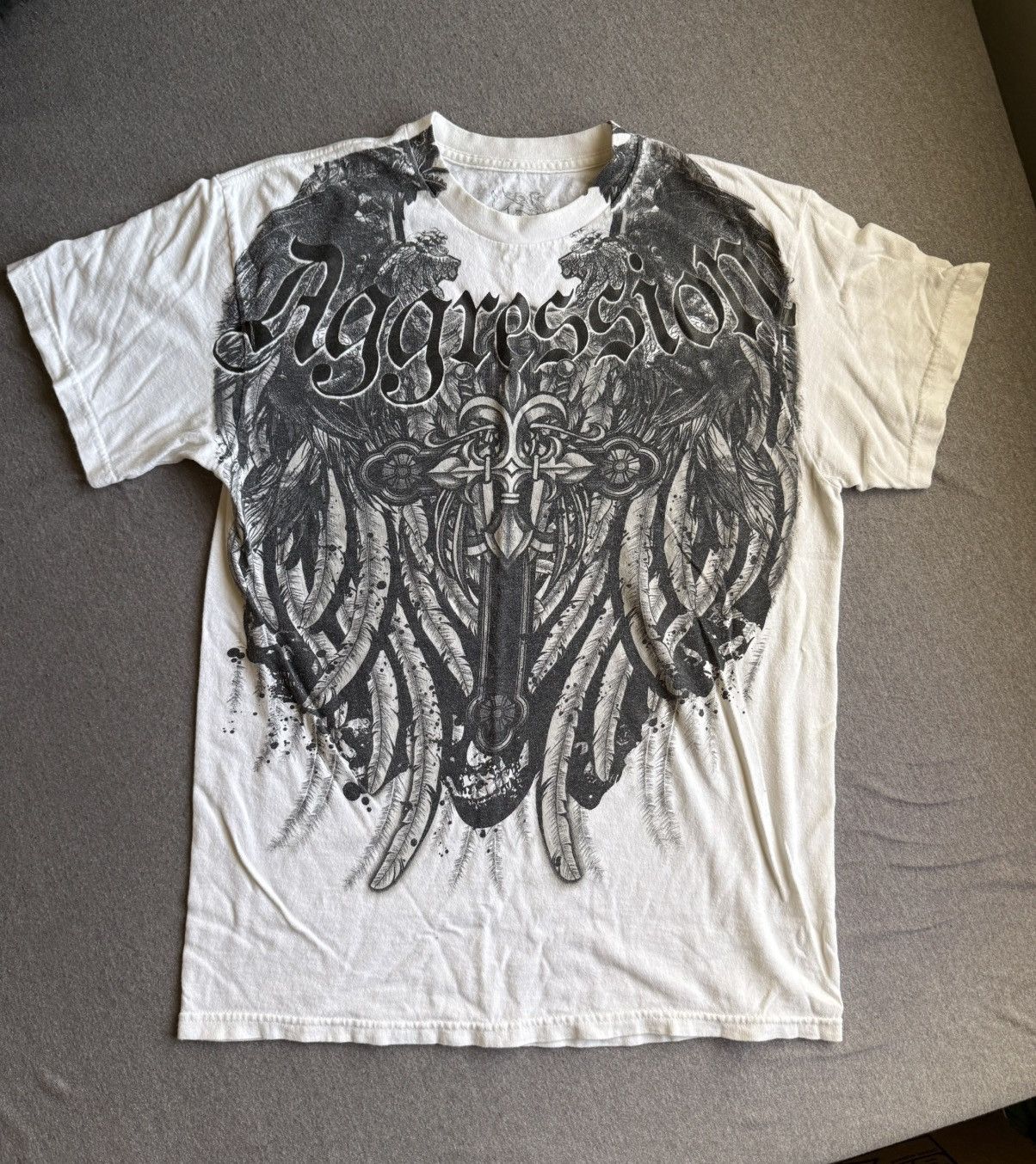 Other Vintage ‘Aggression’ Tee Size US M / EU 48-50 / 2 - 1 Thumbnail