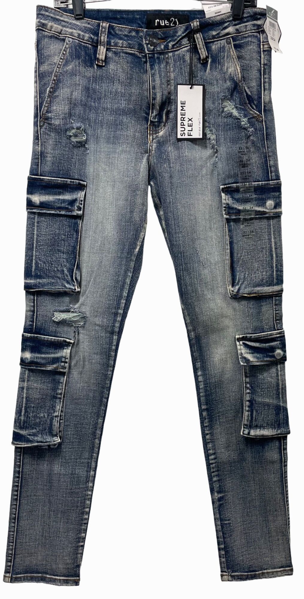 rue21 Rue 21 - Men's Supreme Flex Skinny Jeans - Blue - 32 x 34 Size US 32 / EU 48 - 12 Thumbnail