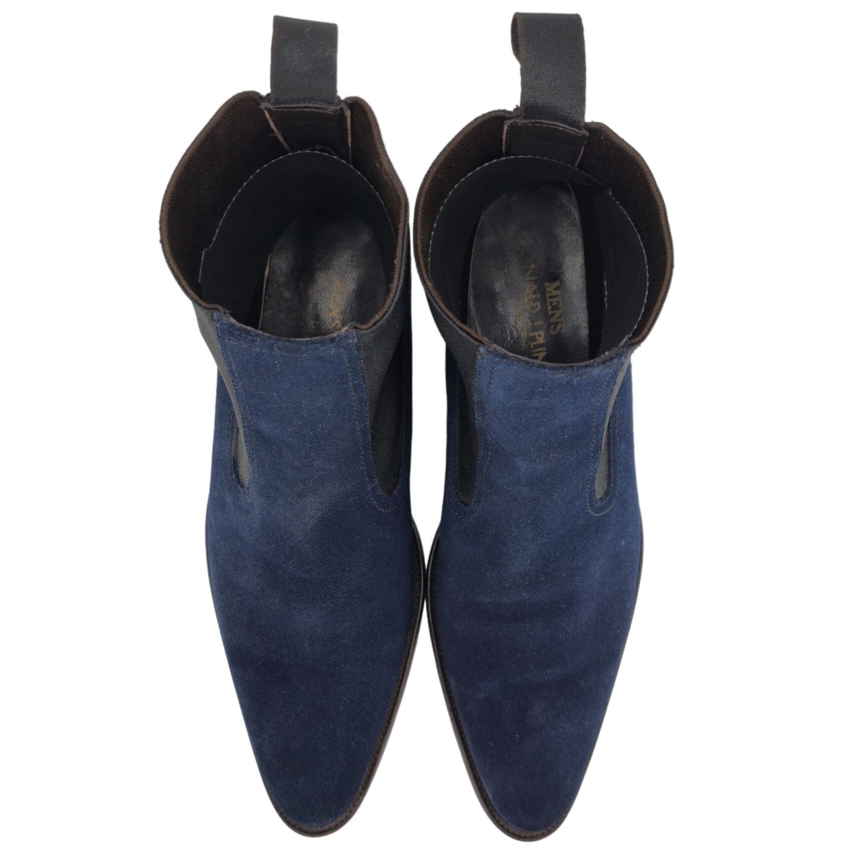 Donald Pliner Donald J. Pliner Italy Navy Blue Suede Chelsea Ankle Boots Size US 7.5 / EU 40-41 - 9 Thumbnail