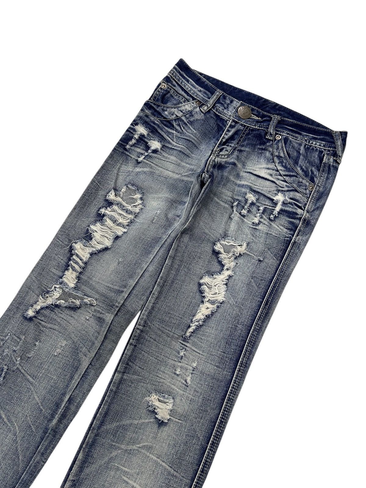 Japanese Brand × Vintage Vintage Japanese Denim Sp Ray Blue Wash Distressed Jeans Size US 30 / EU 46 - 3 Thumbnail
