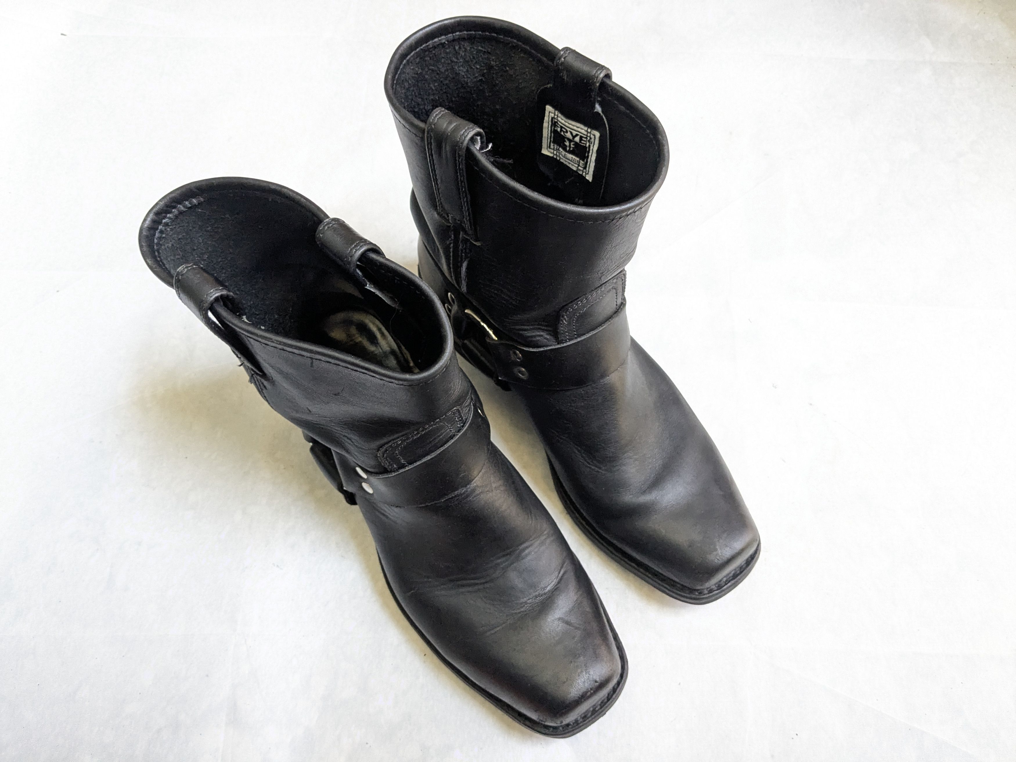 Frye Frye Harness Boots Black 10.5 M Straps Leather Size US 10.5 / EU 43-44 - 4 Thumbnail