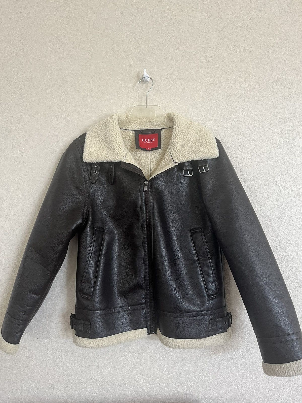 Guess BROWN GUESS SHERPA LINED BOMBER Size US M / EU 48-50 / 2 - 1 Thumbnail