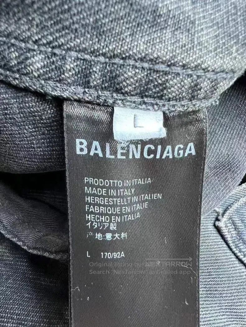 Balenciaga Balenciaga Washed Graffiti Denim Jacket L. Size US L / EU 52-54 / 3 - 4 Thumbnail