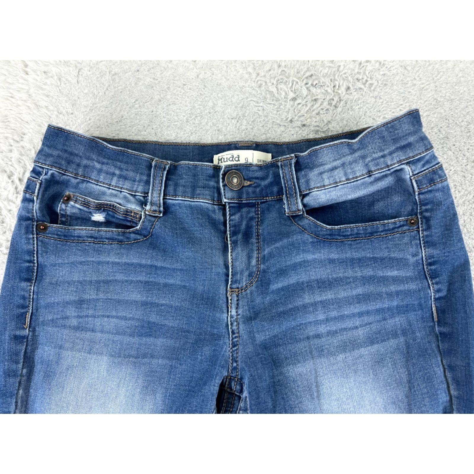 Vintage Vintage Mudd Women's Skinny Jeans 27x29 Blue Denim High Rise Stretch Cotton Winter Fashion Size 30" / US 8 / IT 44 - 4 Thumbnail
