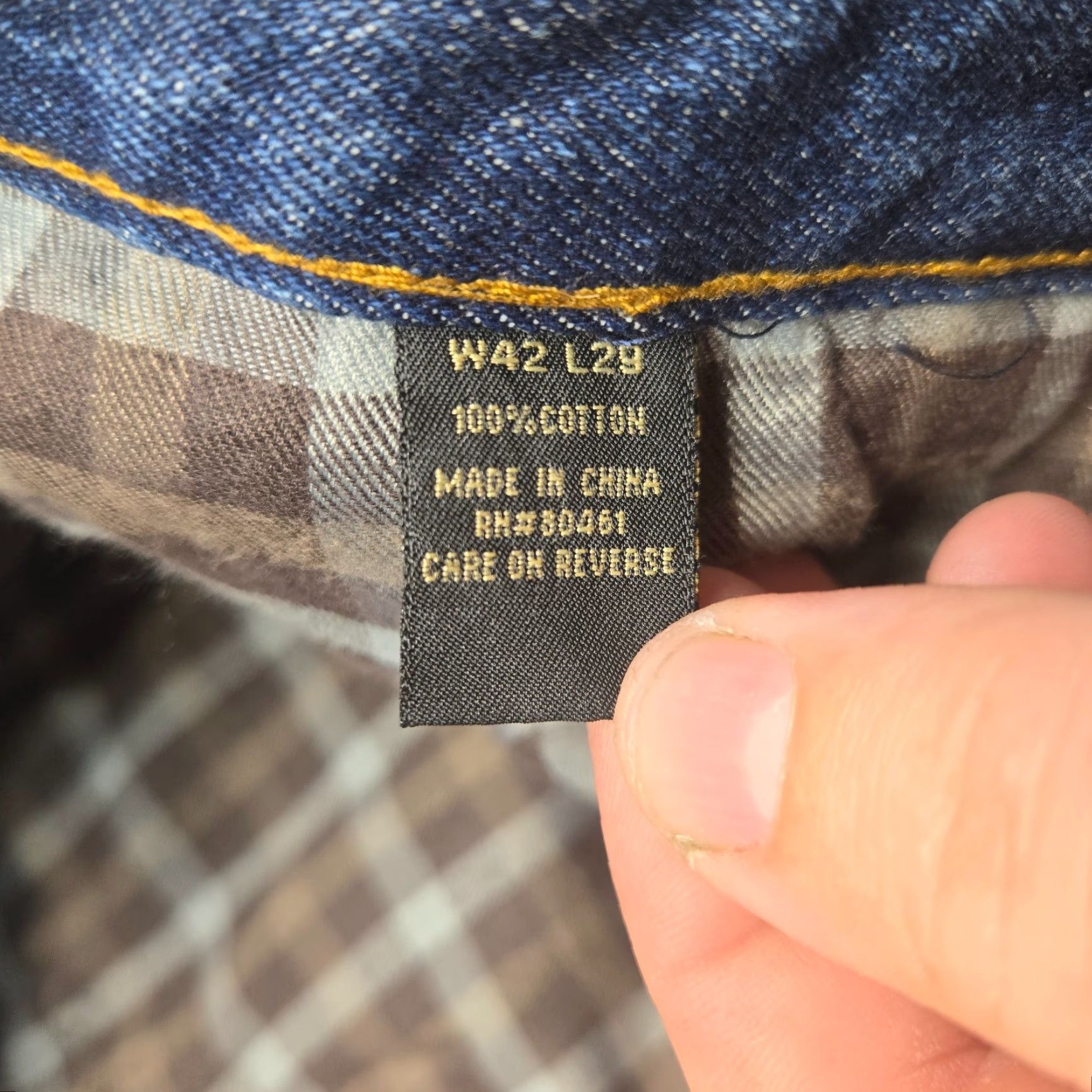Denime Guide Gear Jeans Denim Blue Flannel-Lined Regular Fit 42x29 Men’s Jeans - 42 Regular Blue/Denim Pants with Belt Loops, 5-Pocket, Work/Outdoor Theme Size US 42 / EU 58 - 4 Thumbnail