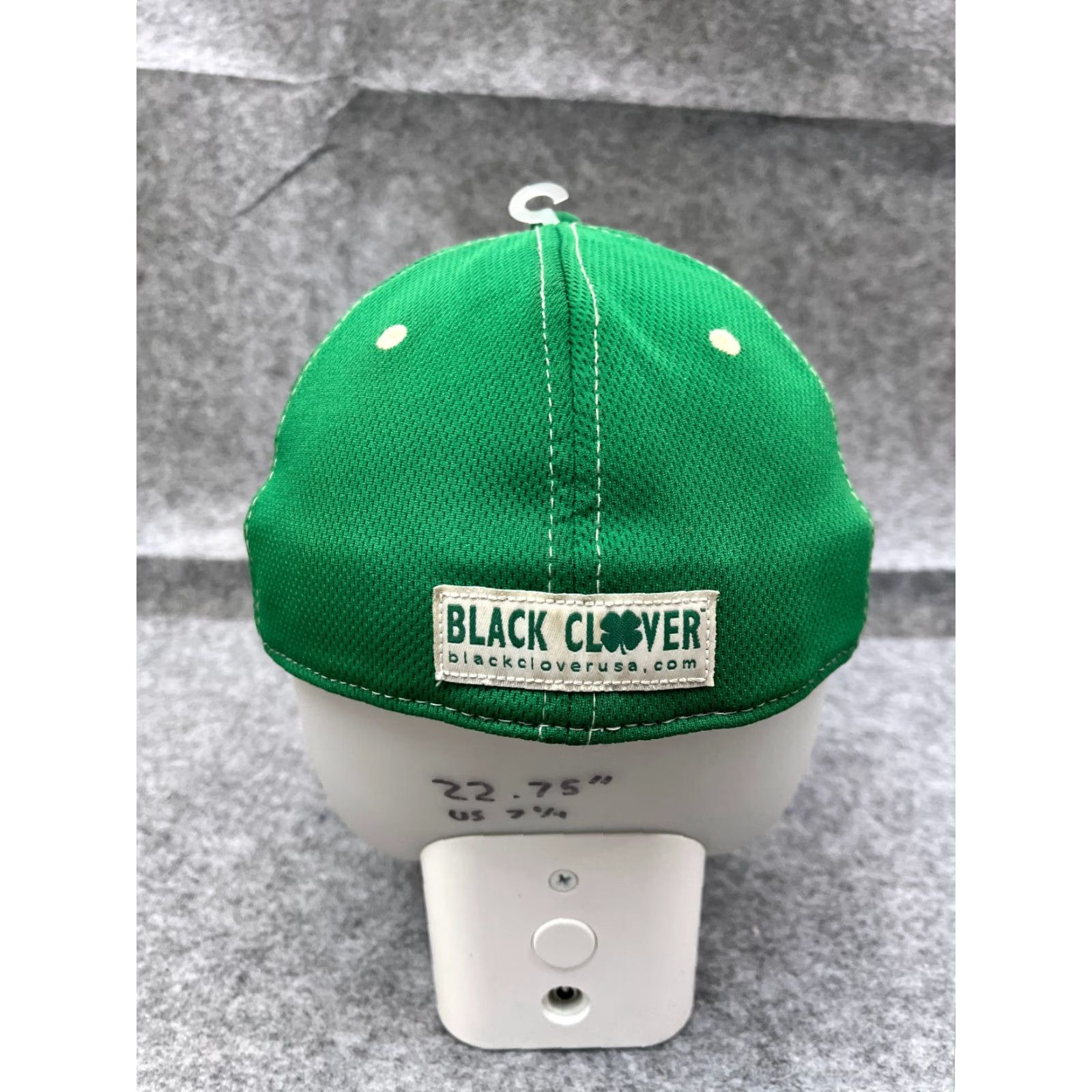 Vintage Black Clover Cap Hat Fitted Adult One Size Green Polyester Live Outdoors Lucky Size ONE SIZE - 6 Thumbnail